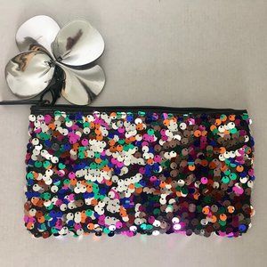 MAC Cosmetics bag with detachable flower charm